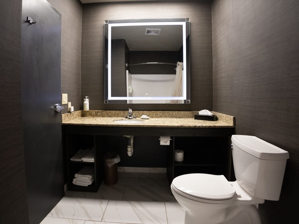 Free toiletries, hair dryer, towels, soap