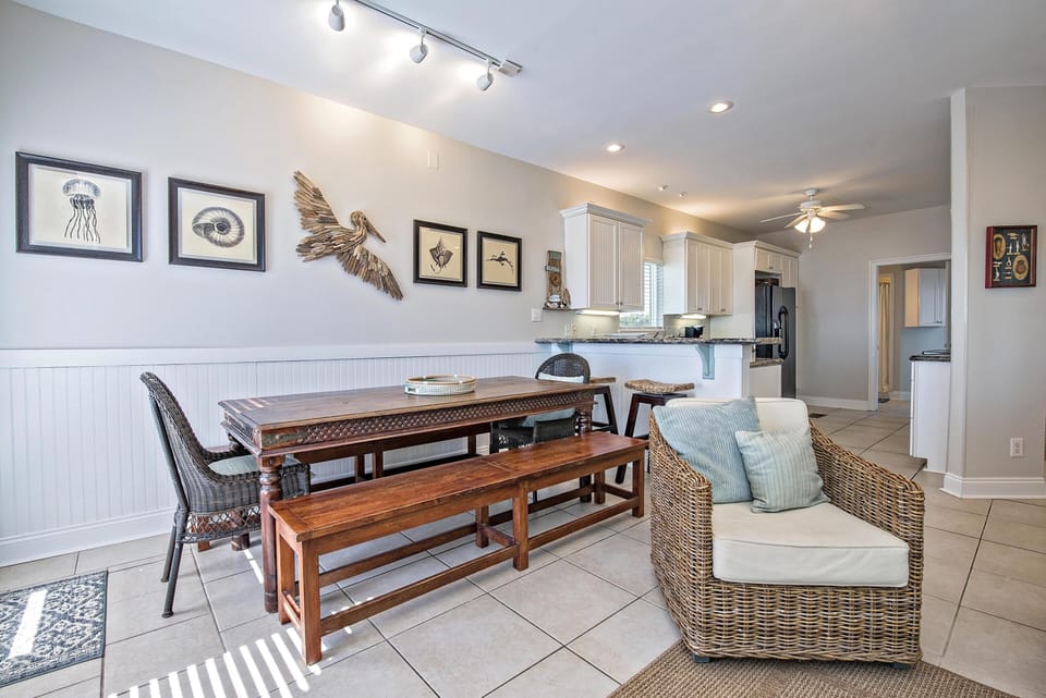 Dining table on main level.