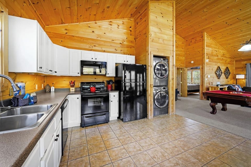 Modernized the kitchen with clean white cabinets for a great contrast of color.