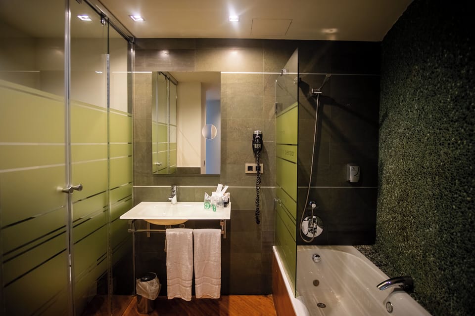 Basic Double Room | Bathroom | Hair dryer, slippers, bidet, towels