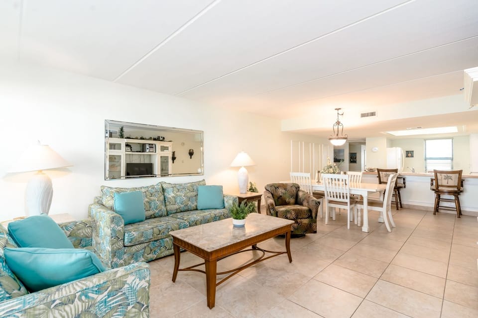 Relax in the cozy living area after a long day on the island.