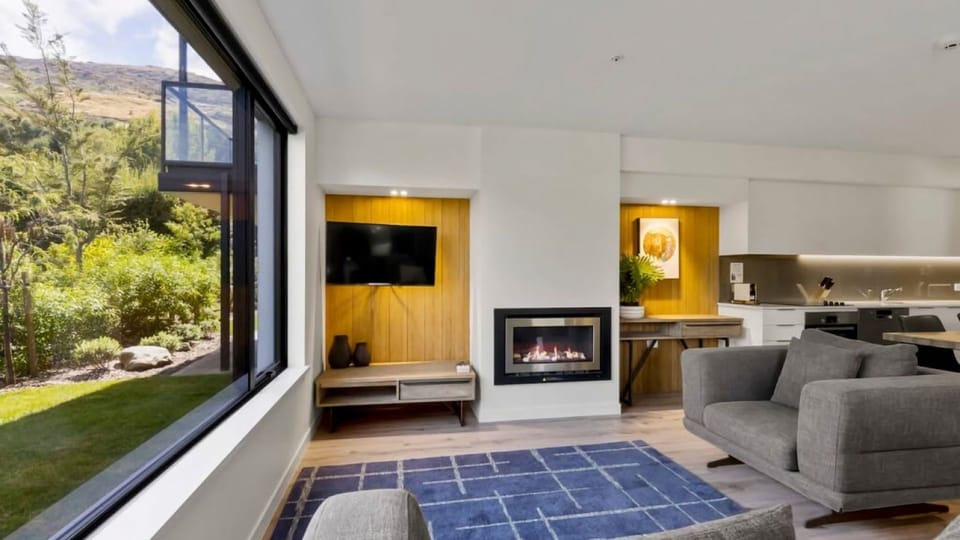 Living room with smart TV