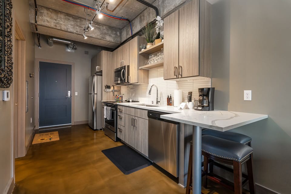 Breakfast nook serves as a great work space