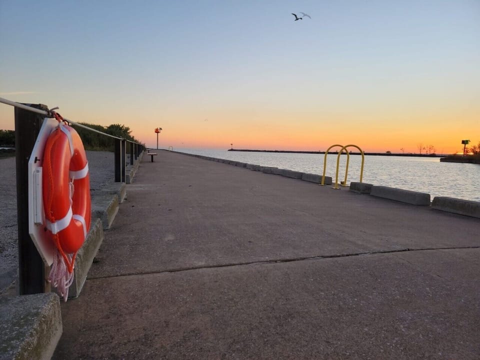 pier at sunset