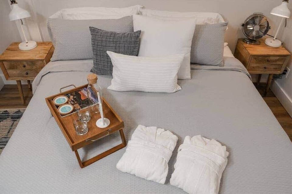 Stay in My District St Johns! Lounge, relax, unwind! Robes provided for guests to enjoy!