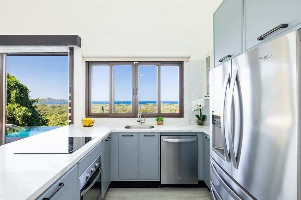 Fully stocked gourmet kitchen