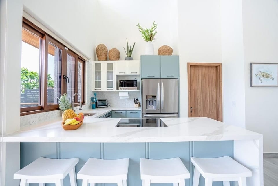 Fully stocked gourmet kitchen