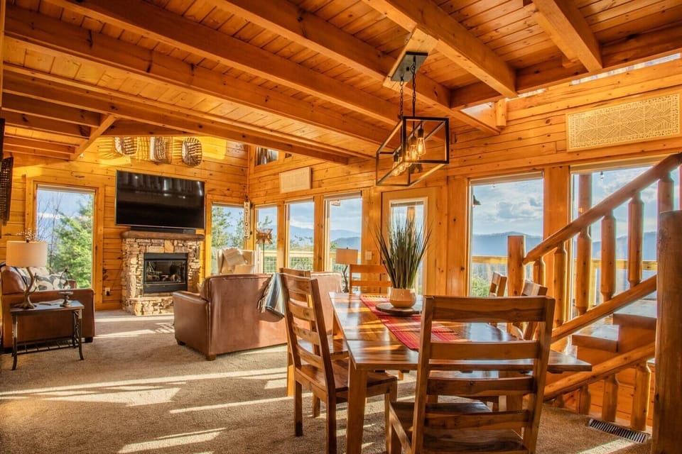 Main Level: living room + dining area