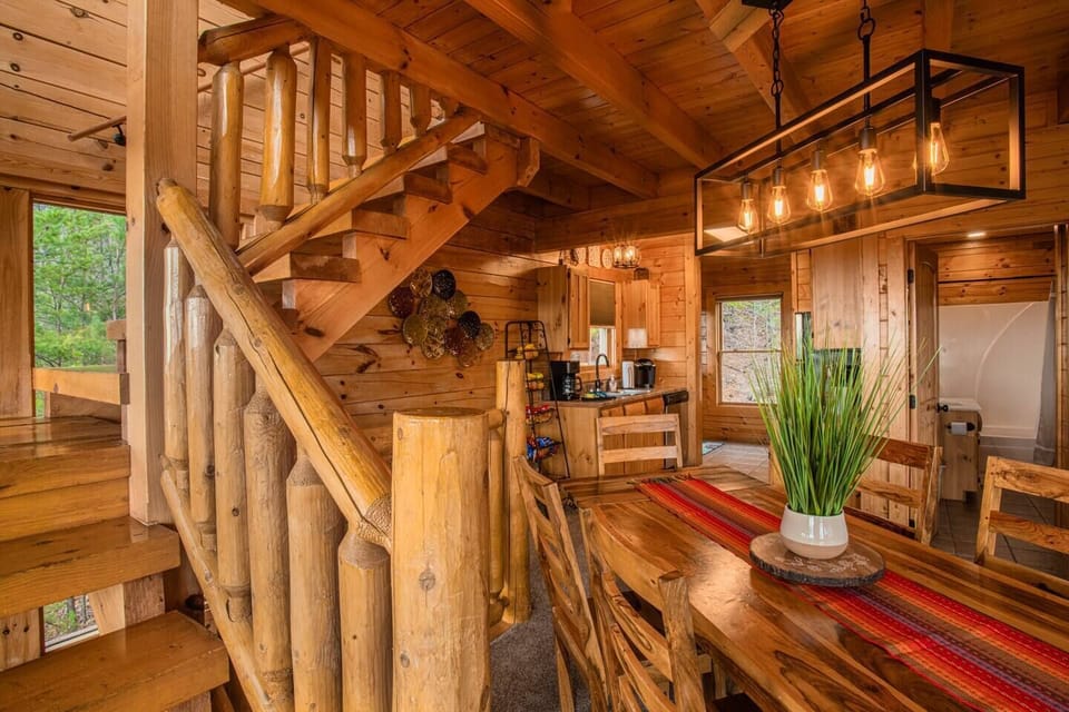 Main Level: take the stairs UP to the master bedroom