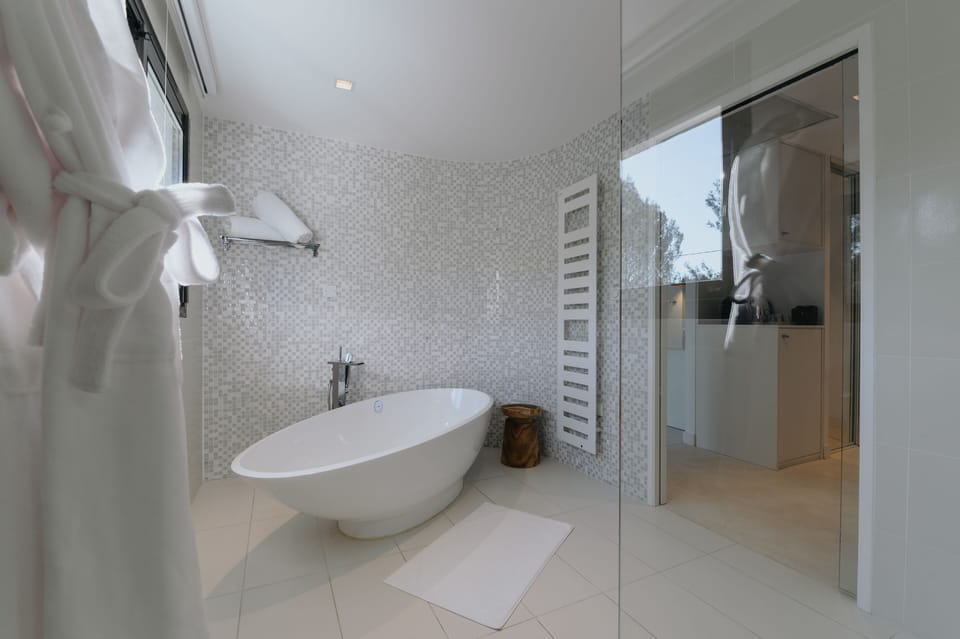 Double or Twin Room | Bathroom | Hair dryer, bathrobes, towels, soap