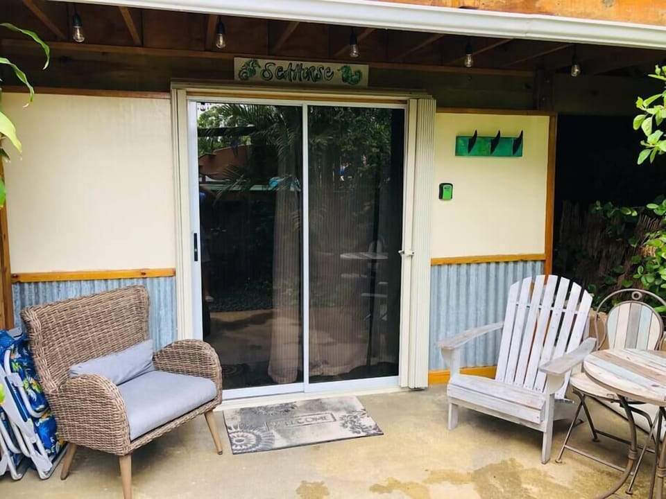 patio with bistro table