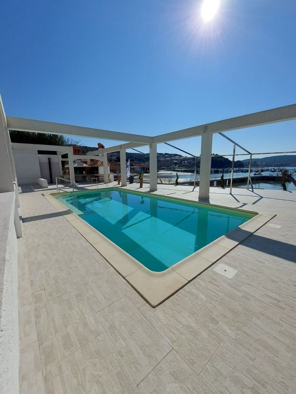 Apartment (One Bedroom apartment with sea view) | Pool | Seasonal outdoor pool, pool umbrellas, sun loungers