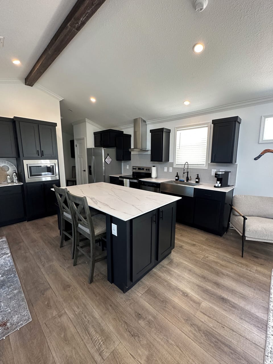 Signature Cabin, 1 King Bed with Sofa bed, Lake View | Private kitchen | Full-size fridge, microwave, oven, stovetop