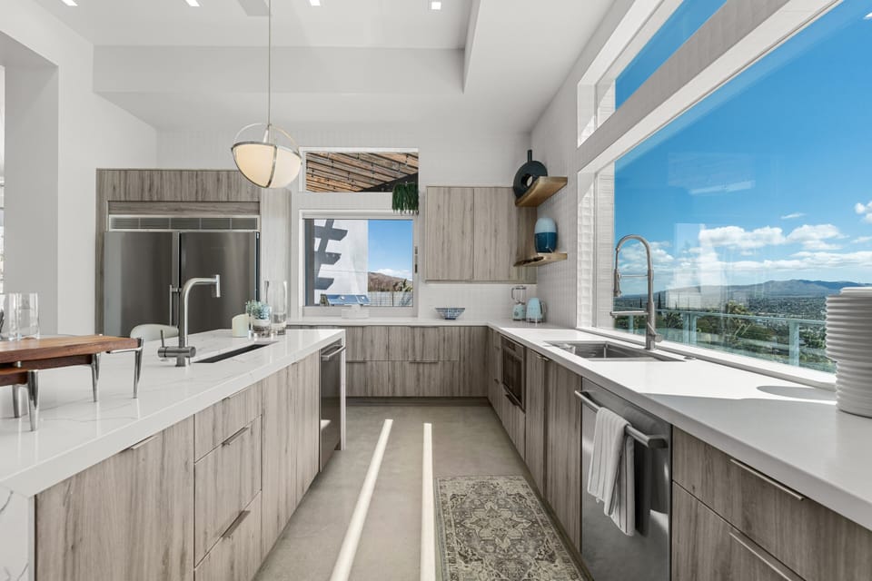 Enjoy the view while cooking!