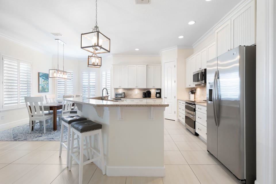Open Concept Kitchen, Dining and Living Rooms on the 2nd Floor