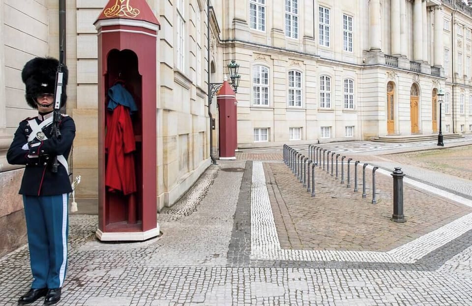The Royal residence of Amalienborg is just around the corner...
