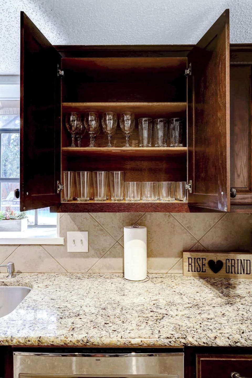 No need to bring anything to this house there is a fully stocked kitchen