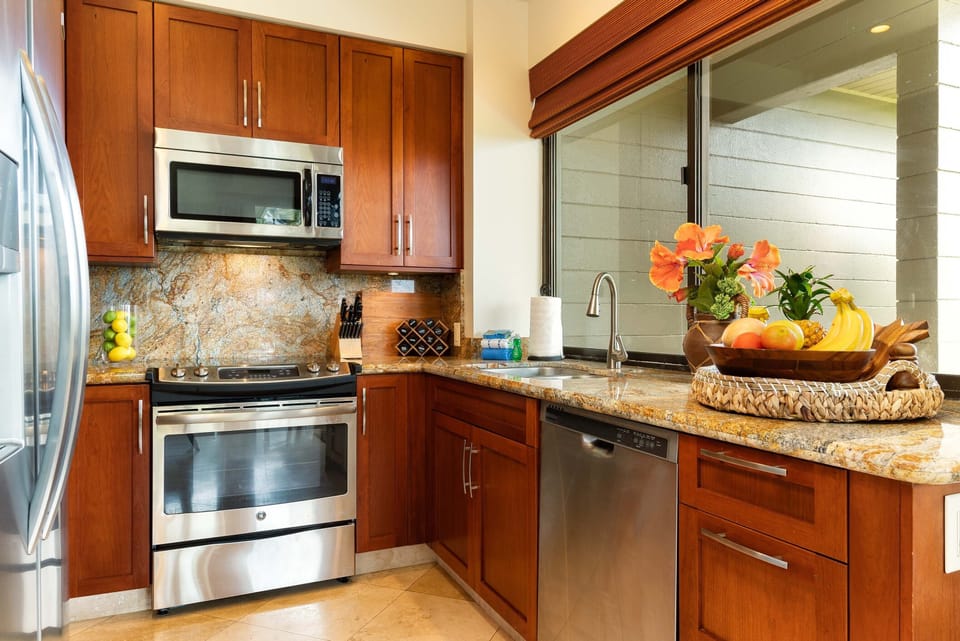 Kitchen- stainless steel appliances