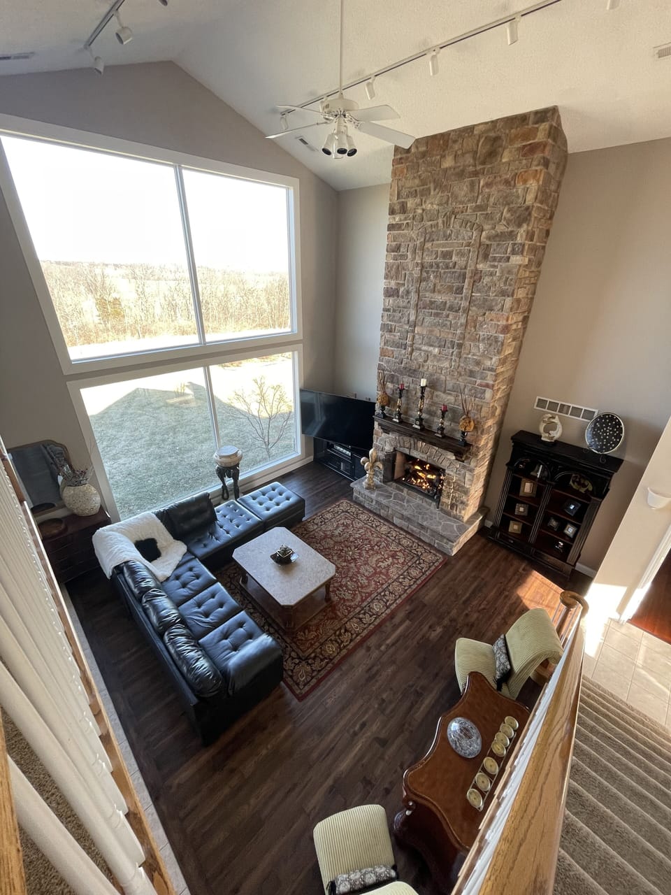 Great room from 2nd floor.