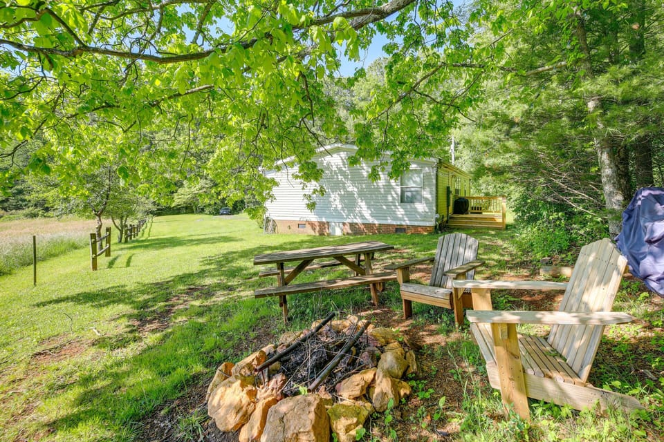 Backyard | Wood-Burning Fire Pit | Gas Grill Available