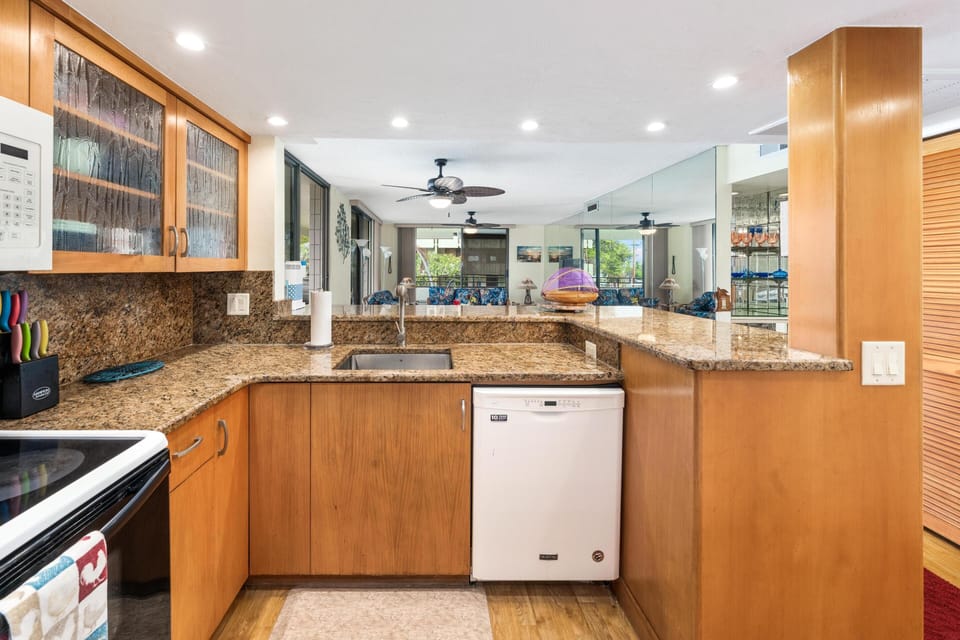 View from kitchen towards living area