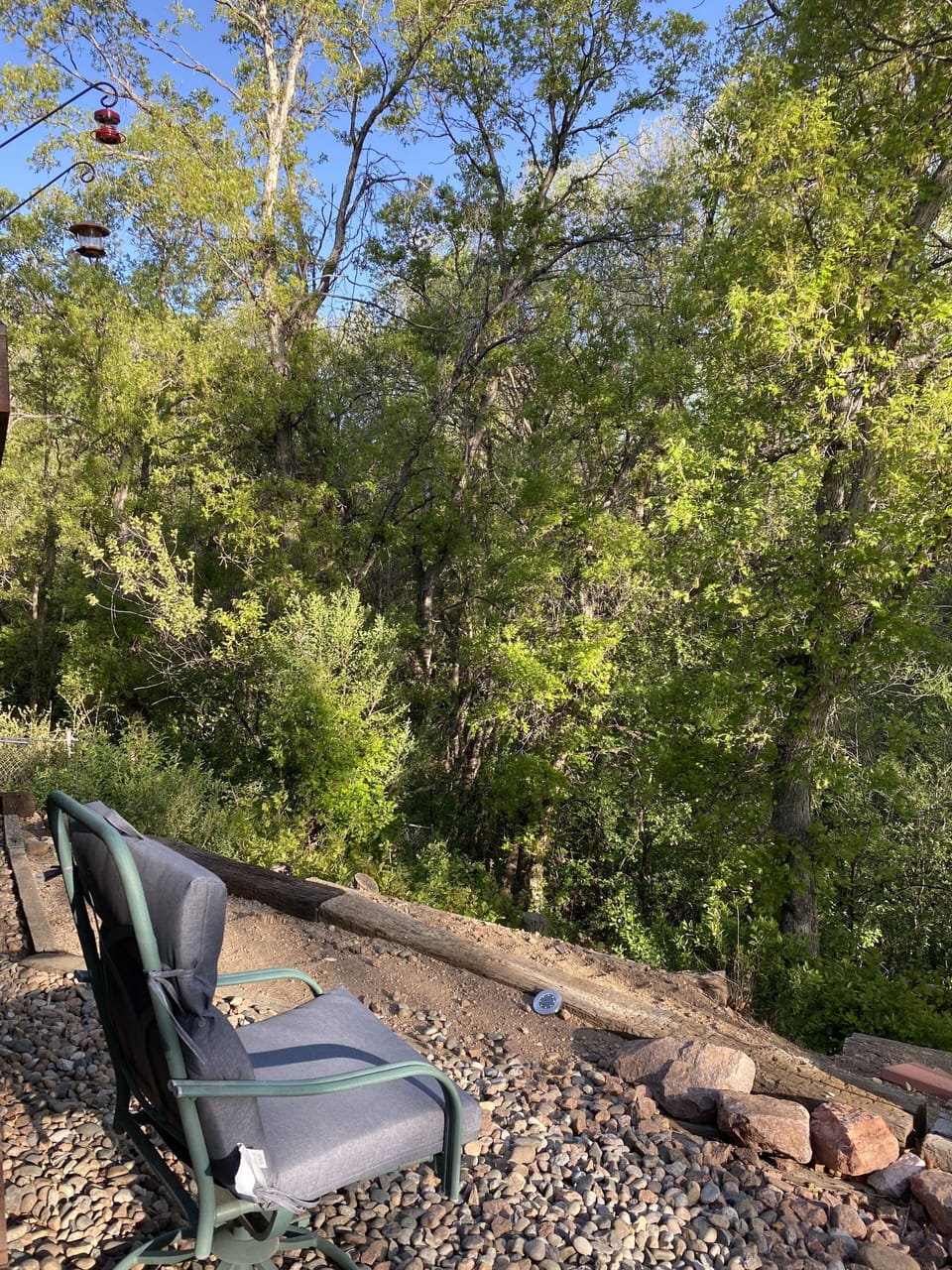 quiet, enjoy the view, visits from hummingbirds, along with various birds.