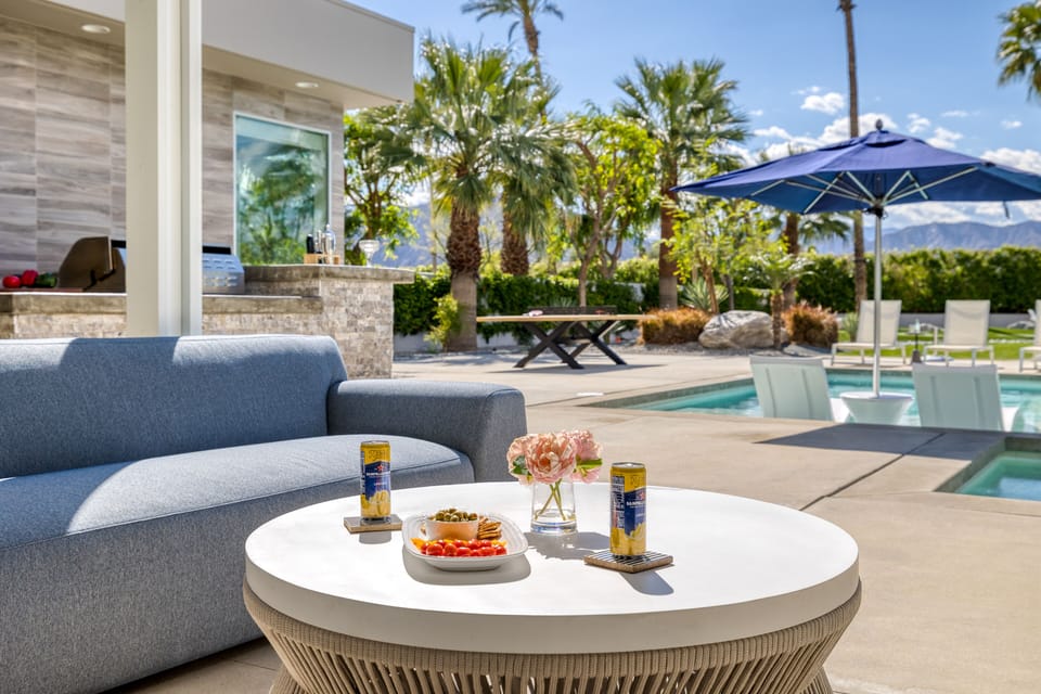 Enjoy a refreshing drink.