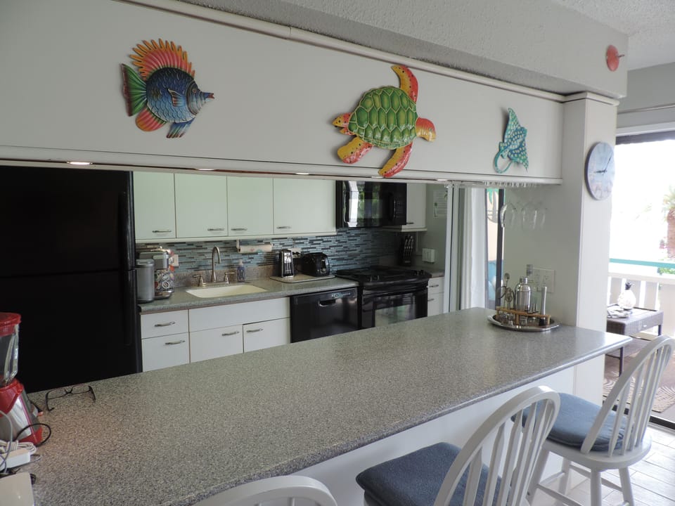 bar counter in kitchen