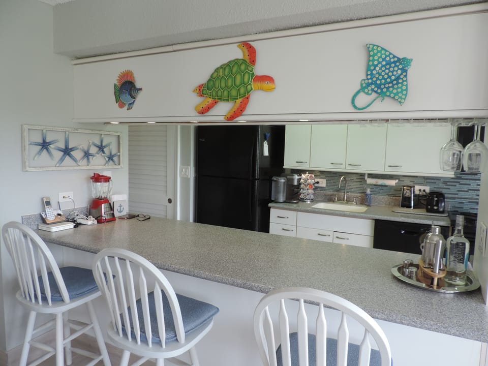 bar counter in kitchen