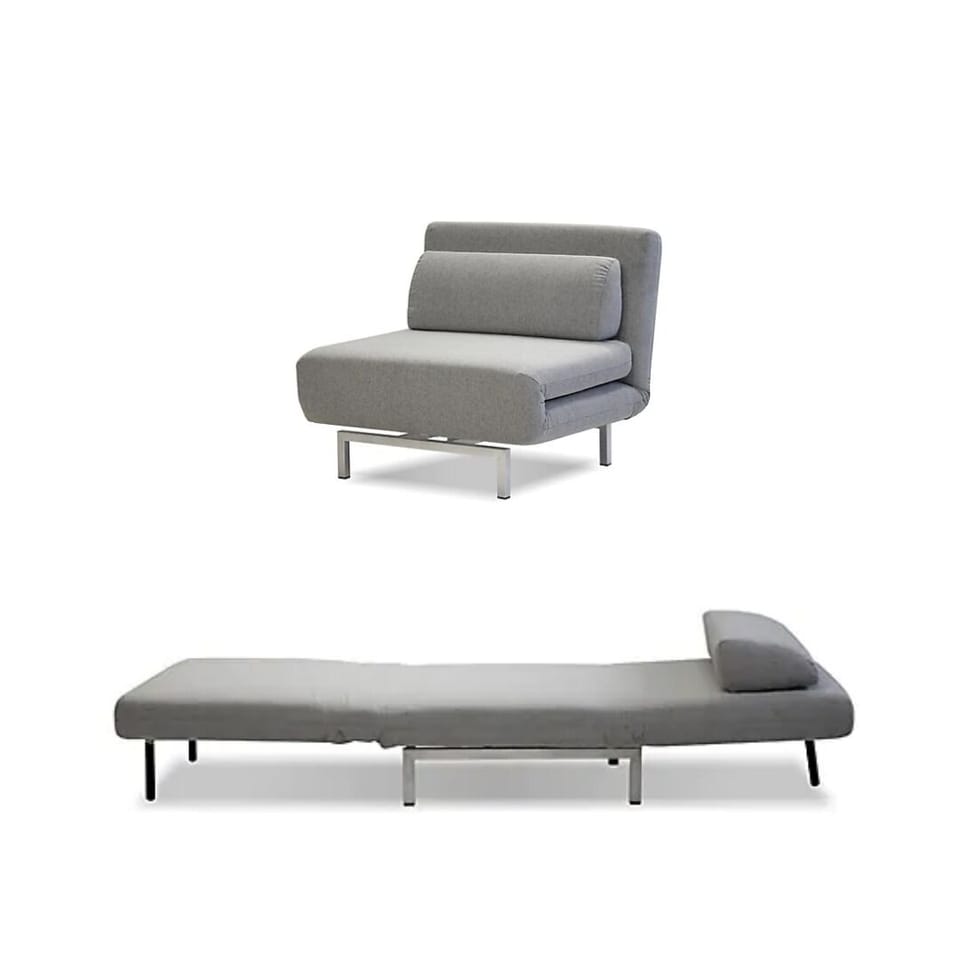 Sofa chairs (2) in living room and master bedroom convert to single beds 