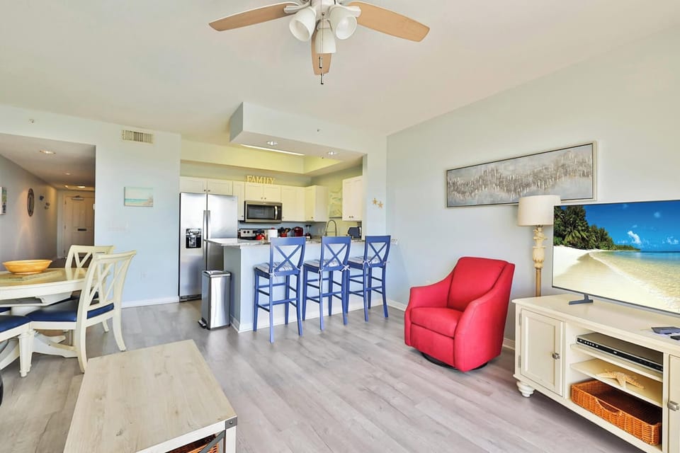 Living room and dining area