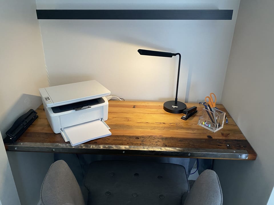 Work space perfect for remote learning or zoom!
