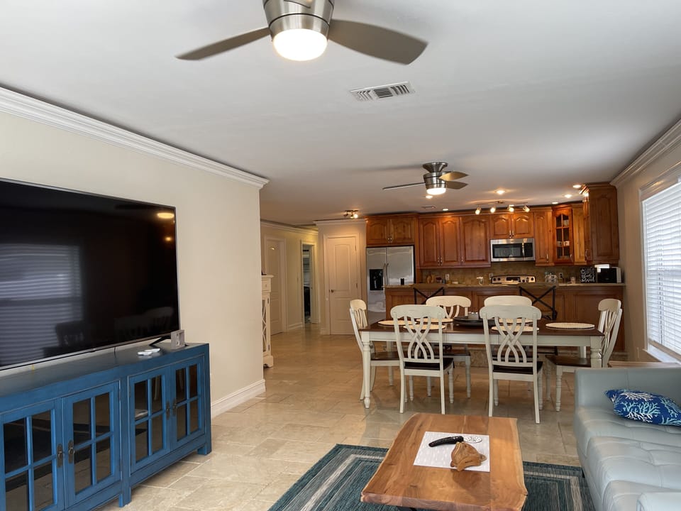 The main entrance leads to an open concept area with a gourmet kitchen 