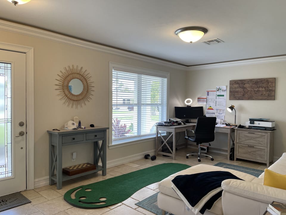 Main entrance, Den/Office area
