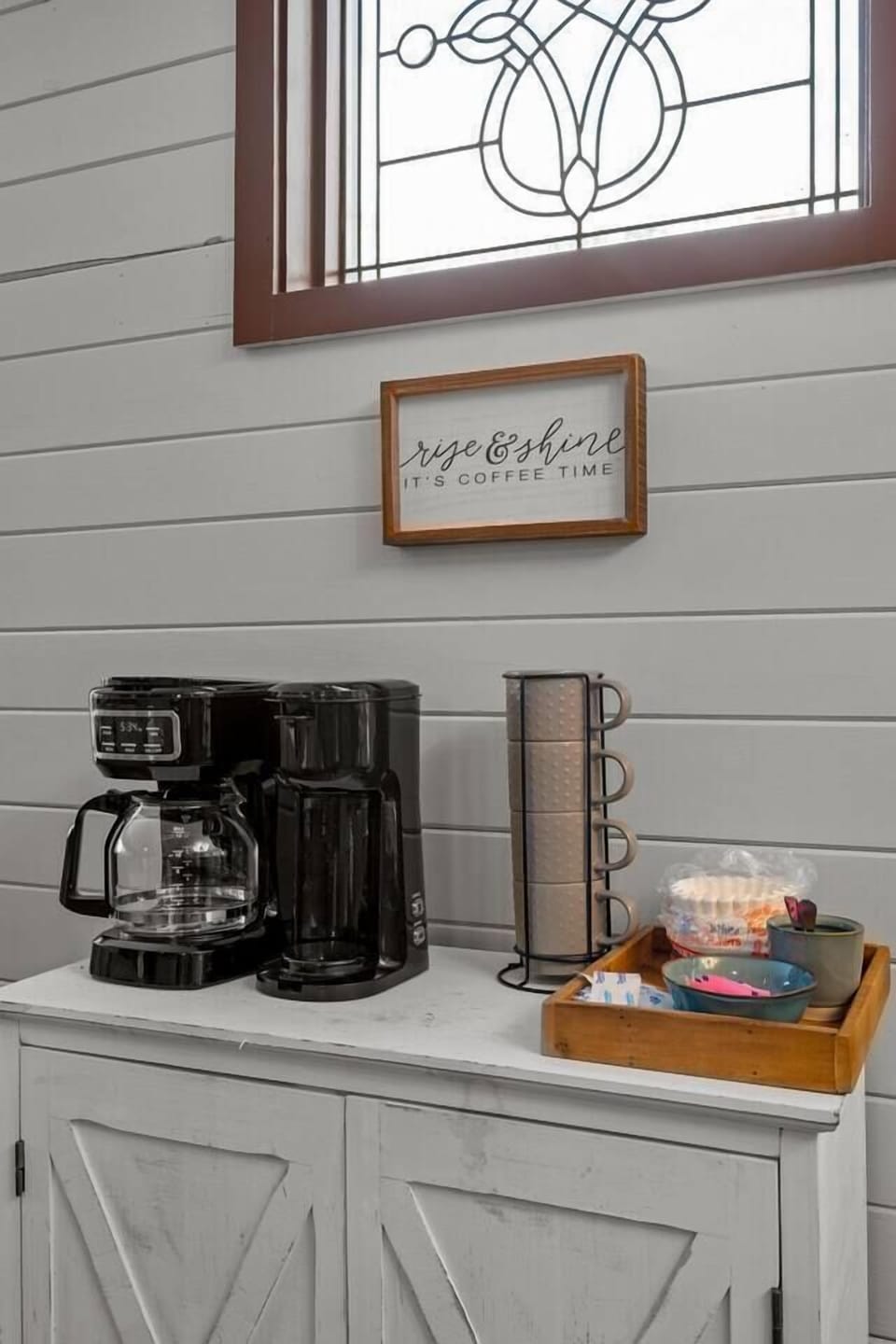 Every house needs a coffee bar. What more perfect way to get your day started!