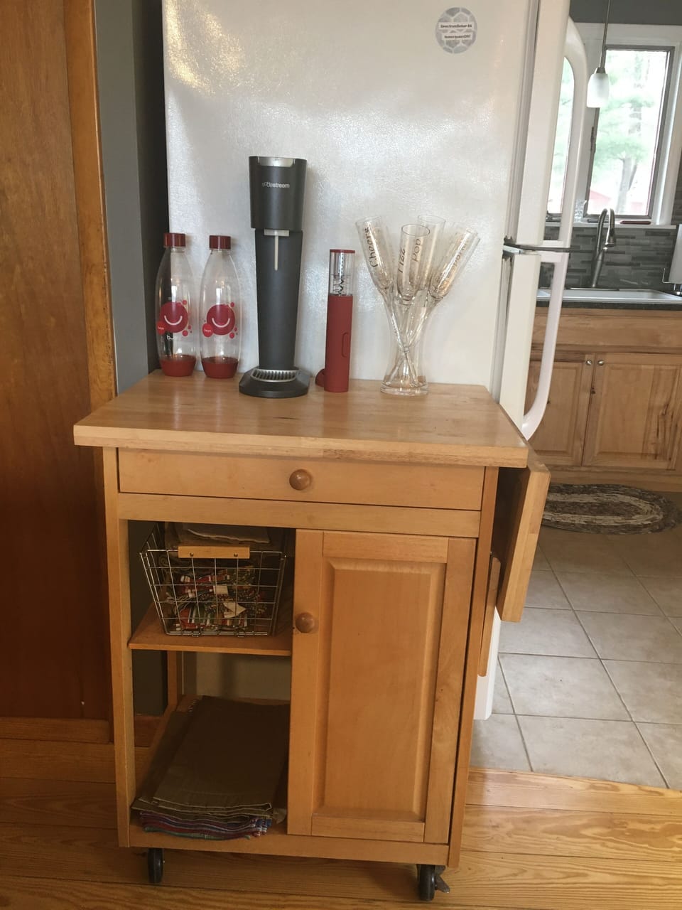 Soda Stream on bar.