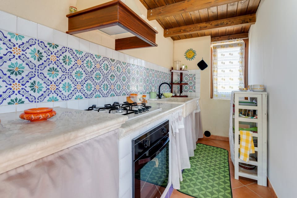 Apartment | Private kitchen | Full-size fridge, microwave, oven, stovetop