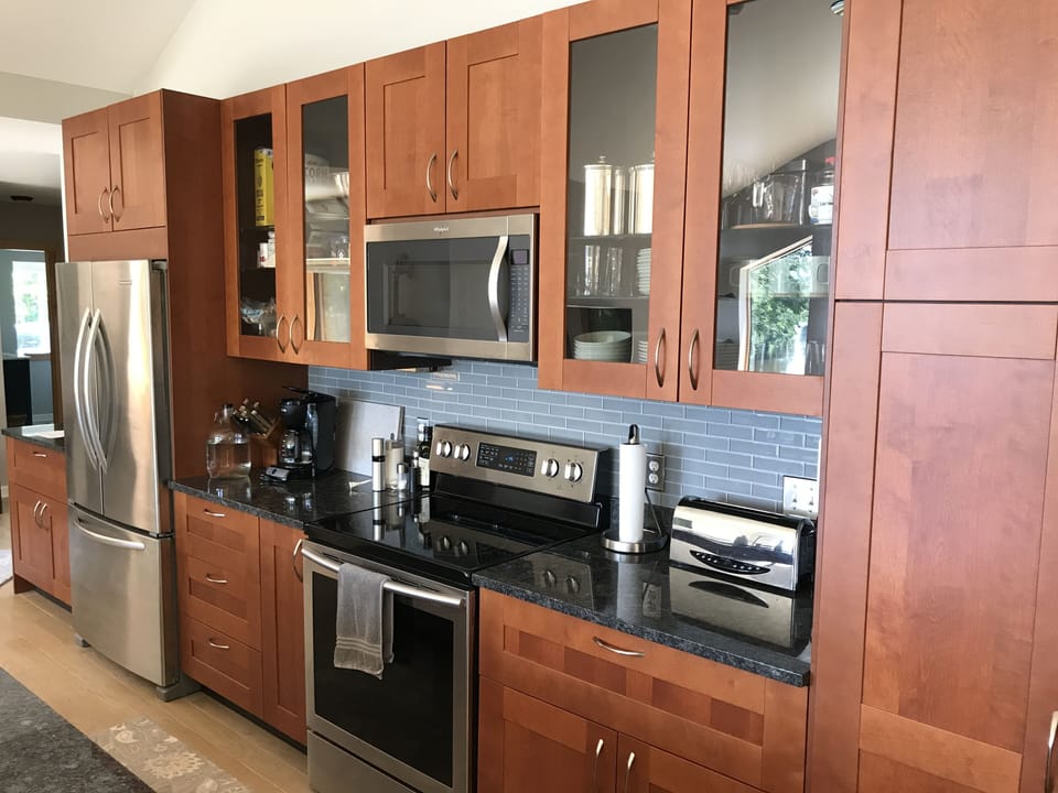 Kitchen cabinets.