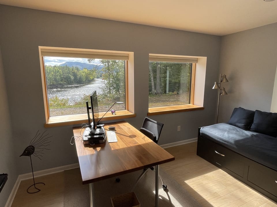 Second bedroom table with views of the river.