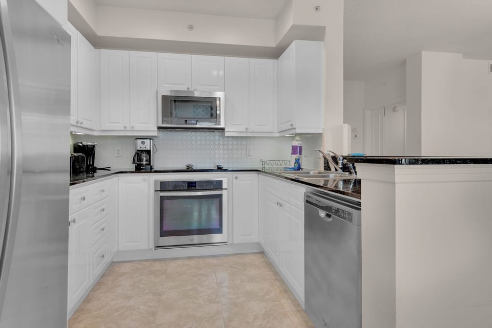 Kitchen Area with Stainless Steel Appliances