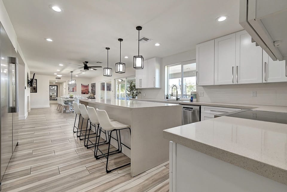 Newer / super spacious kitchen is so much nicer than most available. 
