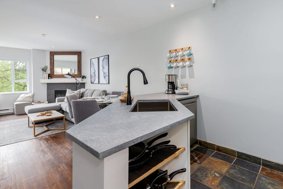 Kitchen - Brand new countertops, fully equipped kitchen for at-home cooking.