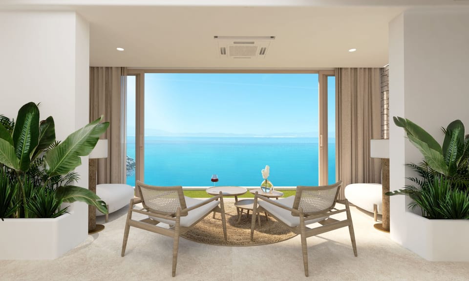Byblos Aqua, The Amazing Sea Front Villa | Living area | TV, heated floors