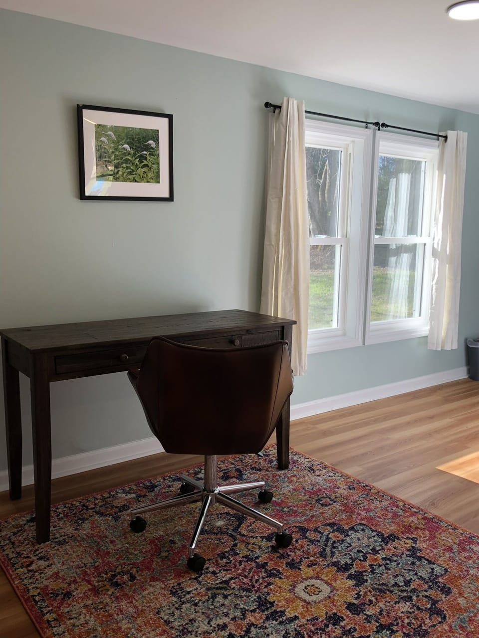 Desk with chair. 