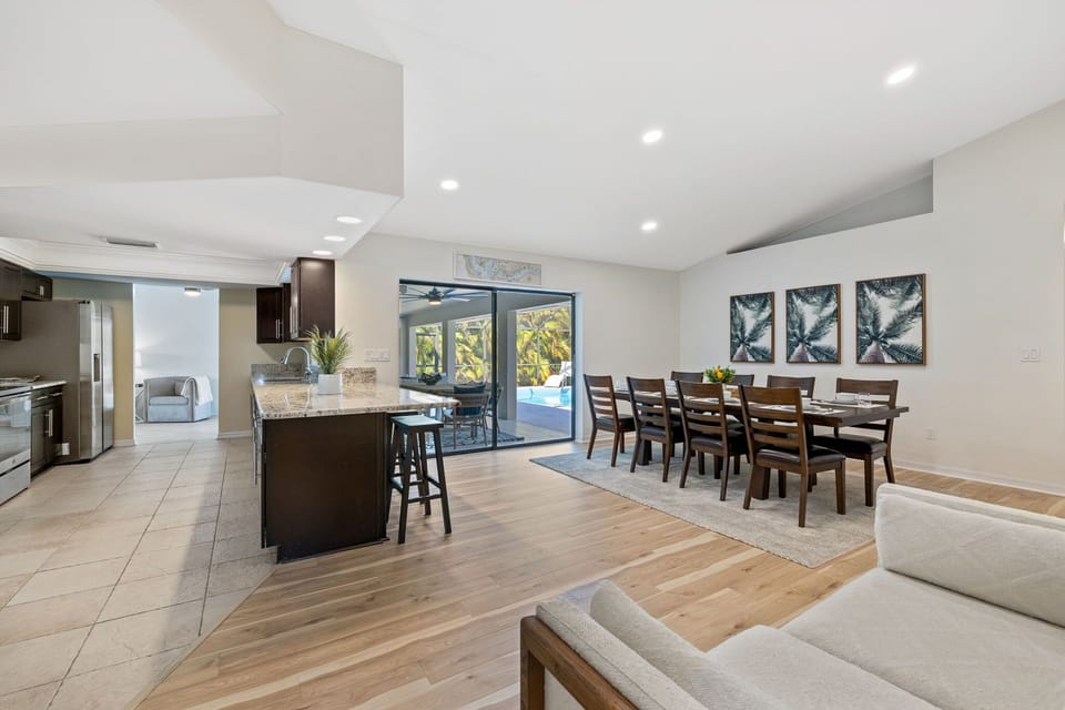 The open-concept space is great for entertaining. It's easy to keep the conversations going when everyone is connected.