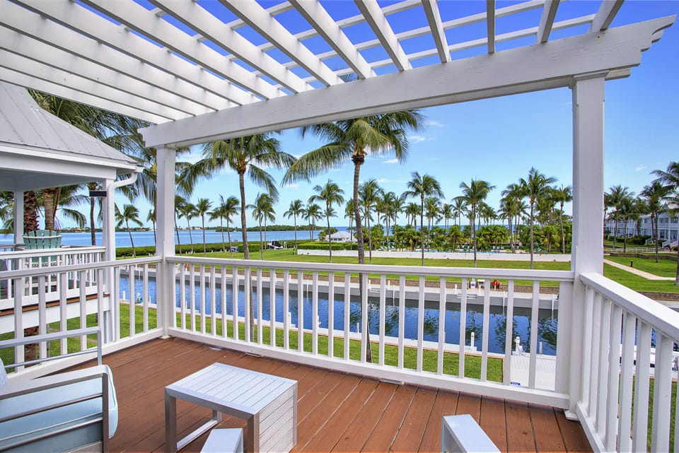Enjoy your morning coffee on the upper balcony off the master bedroom.