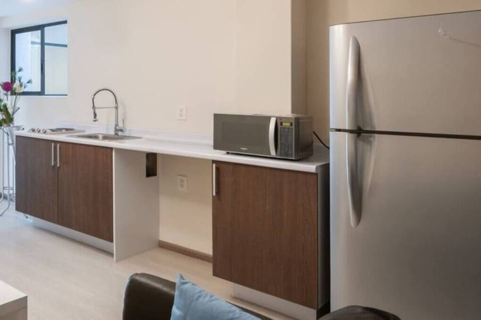 the kitchen
