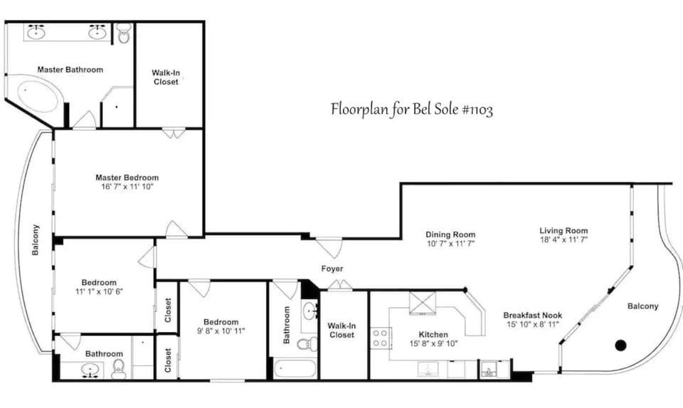 Floorplan allows balcony views of both Gulf of Mexico and Little Lagoon