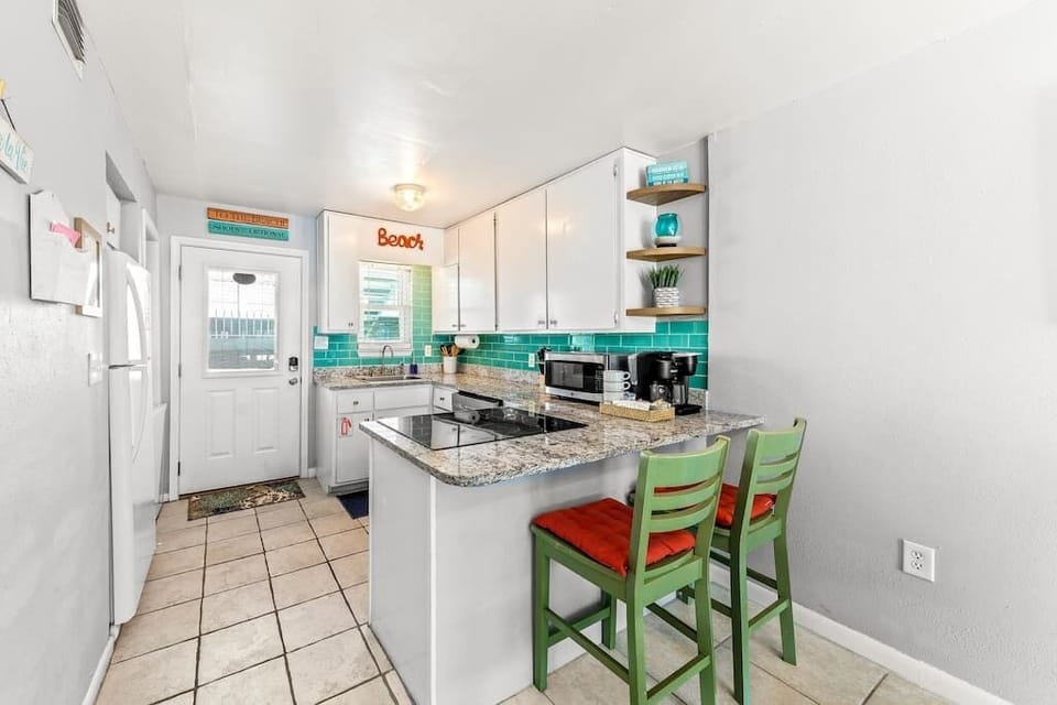 Well equipped kitchen with all the comforts of home and coffee station