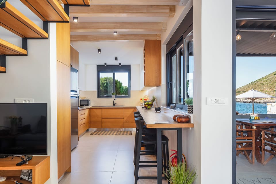 Bright, airy kitchen with seamless indoor-outdoor flow.